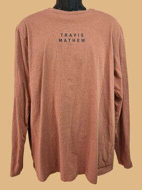 Travis Mathew Mens Long Sleeve Rust T-Shirt XL